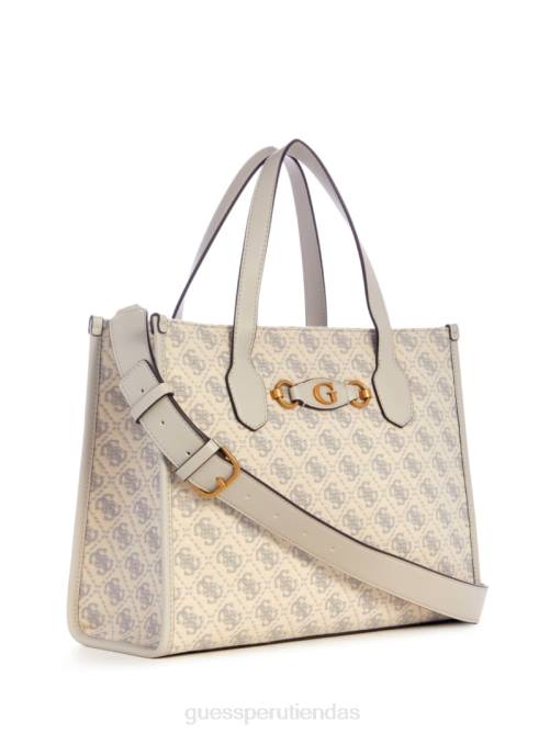 GUESS bolso tote izzy con logo en jacquard mujer 0P8X2910 logotipo de la paloma bolsas