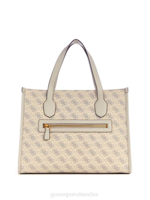 GUESS bolso tote izzy con logo en jacquard mujer 0P8X2910 logotipo de la paloma bolsas