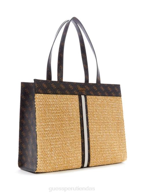 GUESS bolso tote kasinta de rafia mujer 0P8X3118 lavado azul/bella sera bolsas