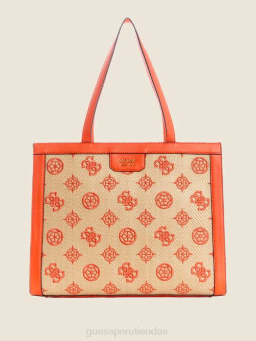 GUESS bolso tote katey grande mujer 0P8X3122 natural/llama bolsas