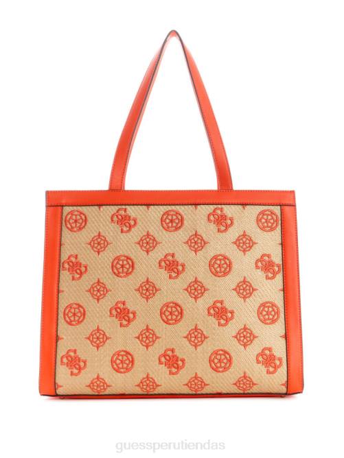 GUESS bolso tote katey grande mujer 0P8X3122 natural/llama bolsas