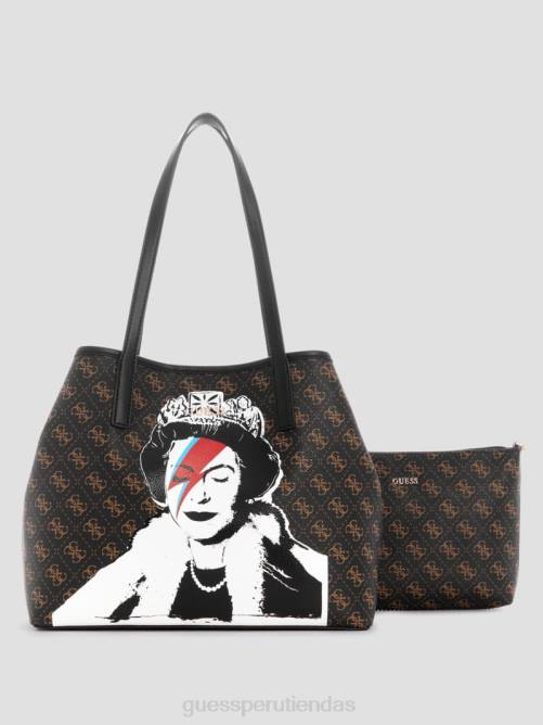 GUESS bolso tote queen quattro g con logo mujer 0P8X3106 lavado azul/la bamba bolsas