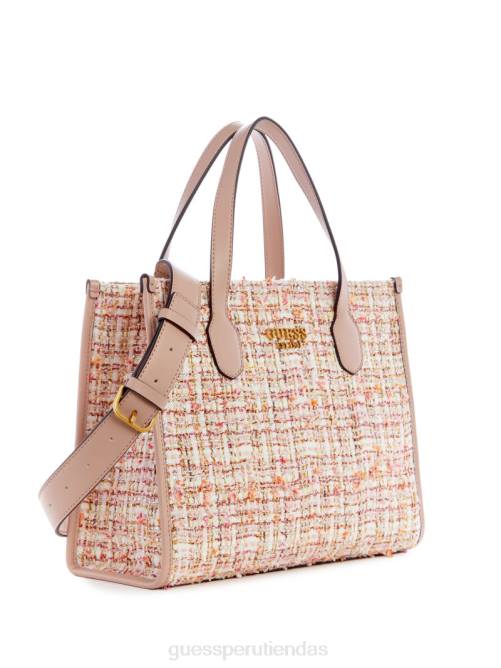 GUESS bolso tote silvana de tweed mujer 0P8X2889 áspid verde bolsas
