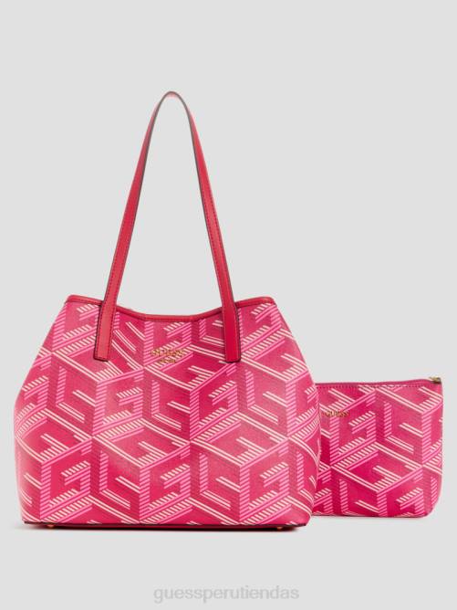 GUESS bolso tote vikky g cube mujer 0P8X3068 lima verde/malibu bolsas