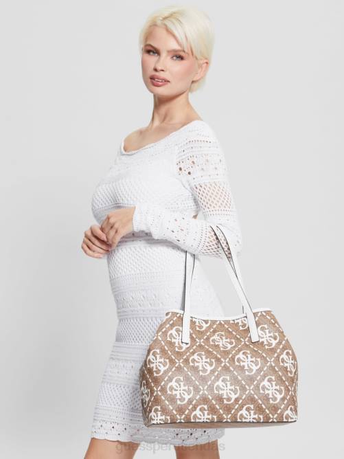 GUESS bolso tote vikky quattro g grande mujer 0P8X3250 brezo gris claro bolsas