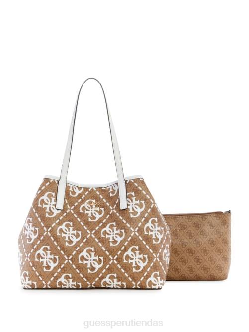 GUESS bolso tote vikky quattro g grande mujer 0P8X3250 brezo gris claro bolsas