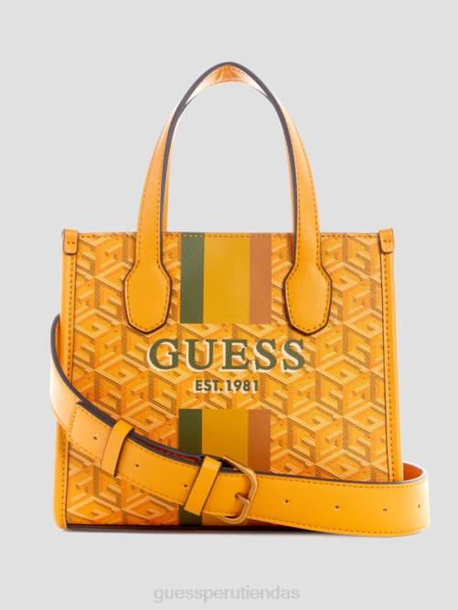 GUESS bolsos mini silvana mujer 0P8X2884 logotipo amarillo bolsas