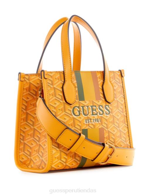 GUESS bolsos mini silvana mujer 0P8X2884 logotipo amarillo bolsas