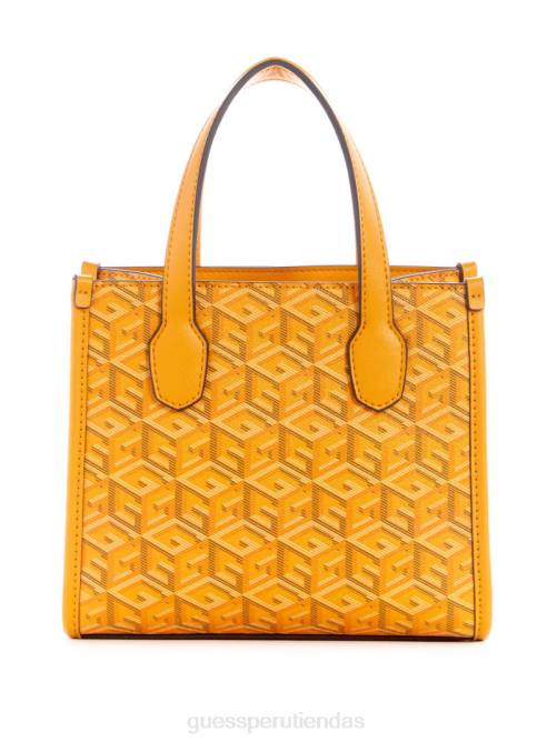 GUESS bolsos mini silvana mujer 0P8X2884 logotipo amarillo bolsas