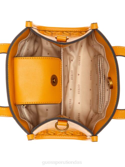 GUESS bolsos mini silvana mujer 0P8X2884 logotipo amarillo bolsas
