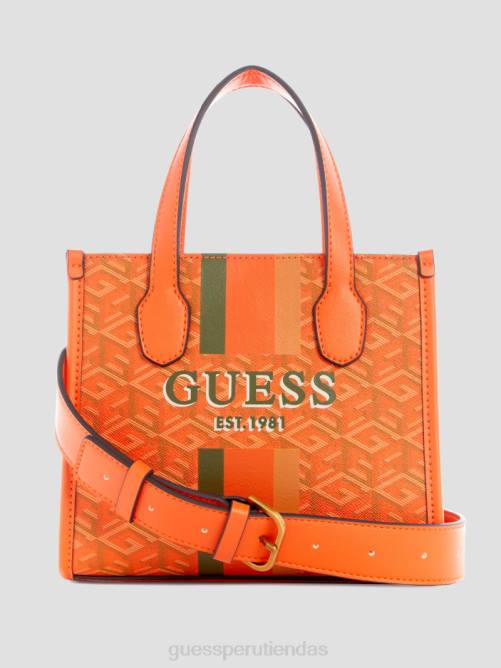 GUESS bolsos mini silvana mujer 0P8X2932 logotipo naranja bolsas