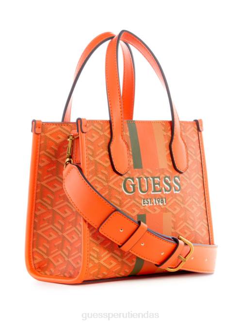 GUESS bolsos mini silvana mujer 0P8X2932 logotipo naranja bolsas