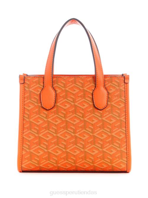 GUESS bolsos mini silvana mujer 0P8X2932 logotipo naranja bolsas