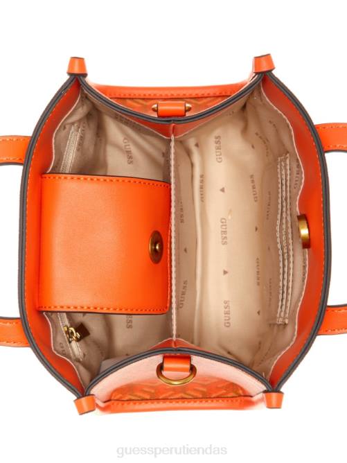 GUESS bolsos mini silvana mujer 0P8X2932 logotipo naranja bolsas
