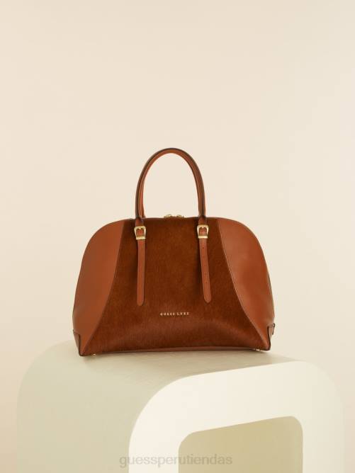 GUESS cúpula de cuero de lujo para dama mujer 0P8X3086 marrón bolsas
