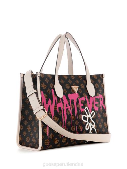 GUESS cualquier bolso de graffiti art mujer 0P8X2878 820 melón bolsas