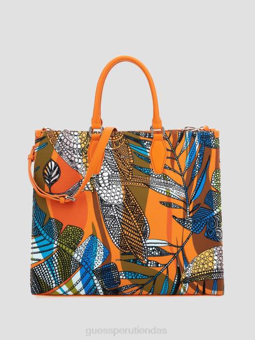 GUESS tote grande con estampado Summy mujer 0P8X3092 naranja bolsas