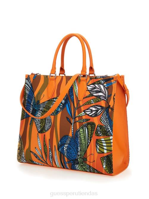 GUESS tote grande con estampado Summy mujer 0P8X3092 naranja bolsas
