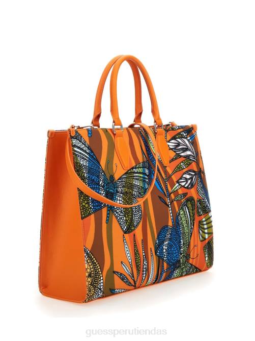 GUESS tote grande con estampado Summy mujer 0P8X3092 naranja bolsas