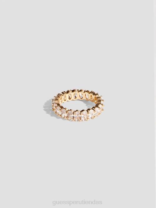 GUESS anillo baguette con circonitas mujer 0P8X3852 oro accesorio