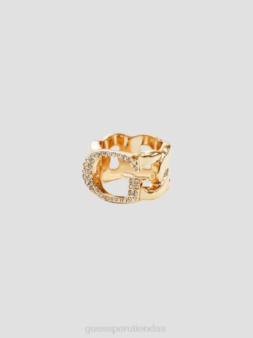 GUESS anillo g de diamantes de imitación mujer 0P8X3903 oro accesorio