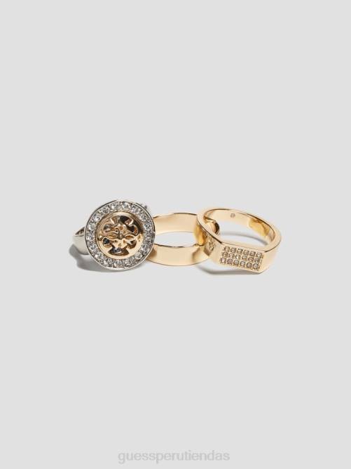 GUESS juego de anillos quattro g mujer 0P8X3882 oro accesorio