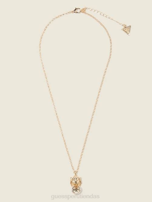 GUESS colgante de león en el cuello mujer 0P8X3875 oro accesorio