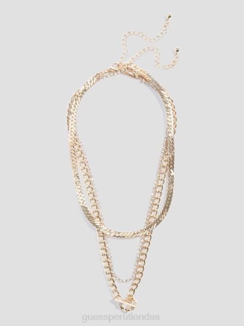 GUESS collar a capas en varios tonos mujer 0P8X3833 oro accesorio