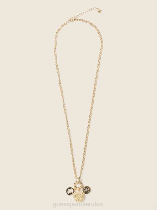 GUESS collar con dije y logo mujer 0P8X3913 oro accesorio