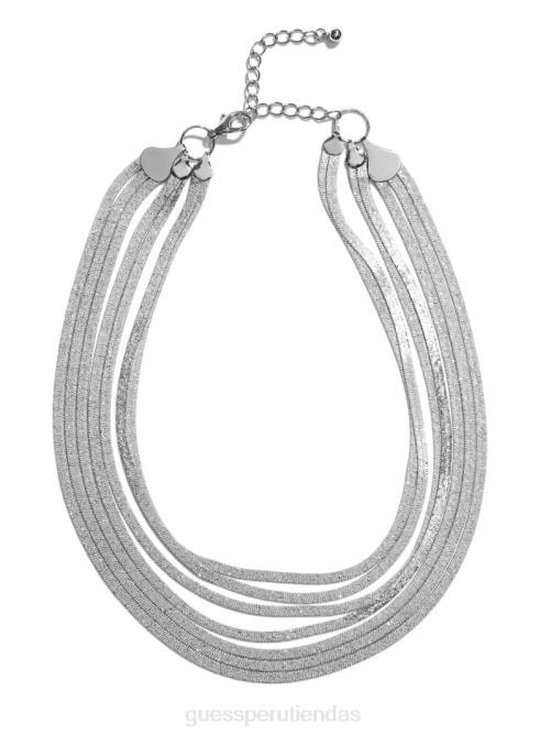 GUESS cuello en capas con cadena de serpiente mujer 0P8X3936 plata accesorio