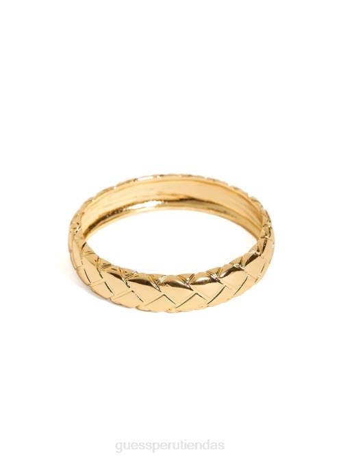 GUESS brazalete con textura tejida mujer 0P8X3942 oro accesorio