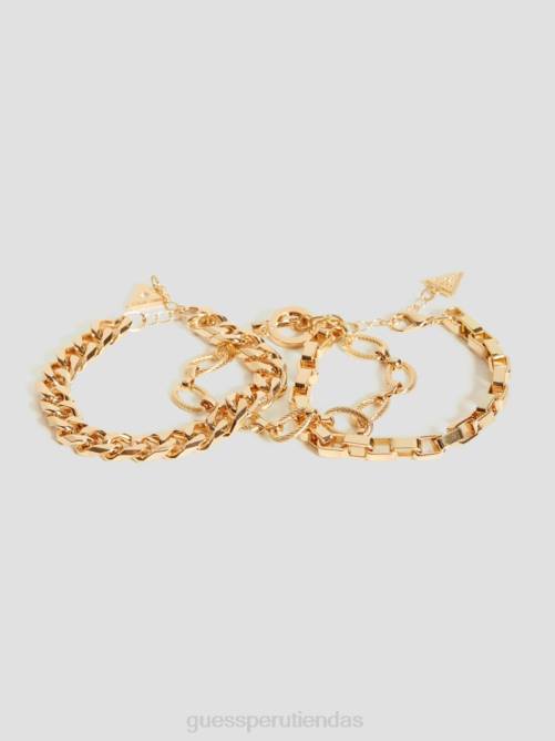 GUESS conjunto de pulsera de cadena mujer 0P8X3843 oro accesorio