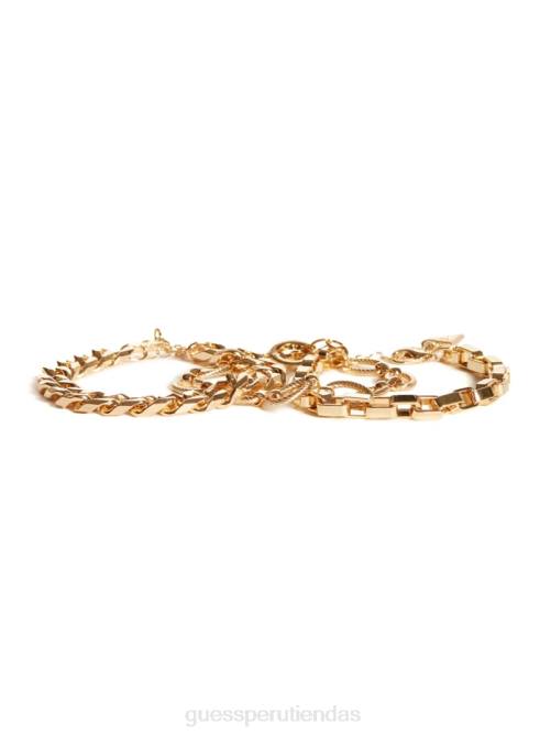 GUESS conjunto de pulsera de cadena mujer 0P8X3843 oro accesorio
