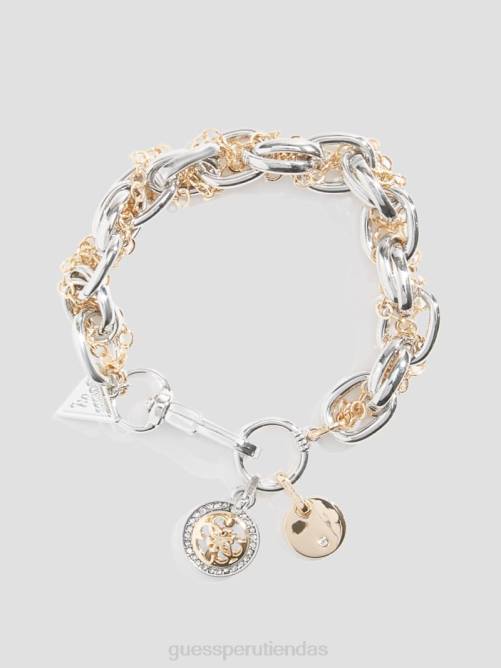 GUESS pulsera con charm quattro g mujer 0P8X3840 plata accesorio