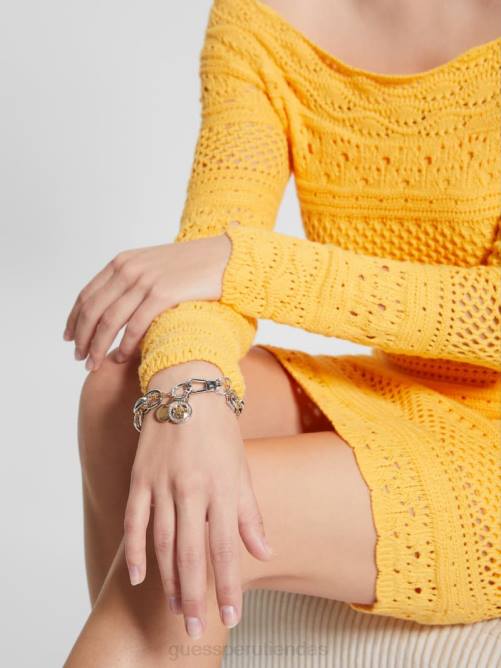 GUESS pulsera con charm quattro g mujer 0P8X3840 plata accesorio