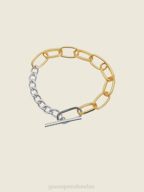 GUESS pulsera con eslabones de cadena en varios tonos mujer 0P8X3917 multi verde rosa blanco accesorio