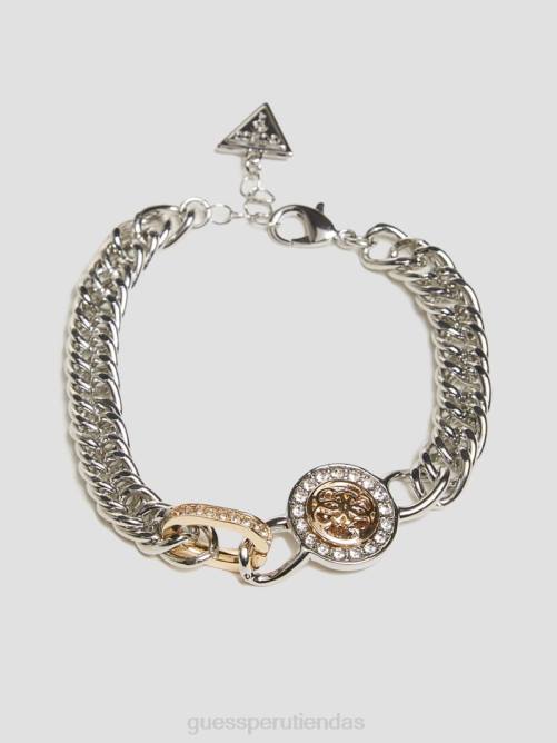 GUESS pulsera con eslabones quattro g mujer 0P8X3847 multi verde rosa blanco accesorio