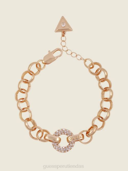 GUESS pulsera de cadena rolo con cristales mujer 0P8X3941 oro accesorio