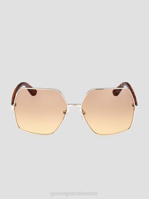 GUESS gafas de sol aurora con ribete extragrande mujer 0P8X3652 tortuga accesorio