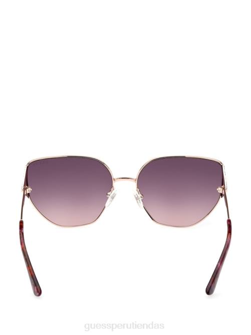 GUESS gafas de sol cat-eye de metal con strass mujer 0P8X3672 Oro blanco accesorio