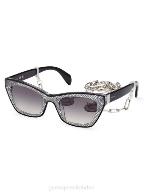 GUESS gafas de sol cat-eye de plástico metalizado mujer 0P8X3661 plata accesorio