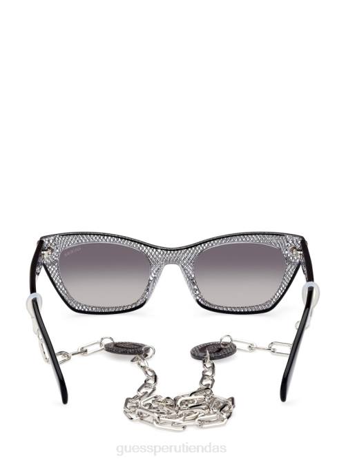 GUESS gafas de sol cat-eye de plástico metalizado mujer 0P8X3661 plata accesorio