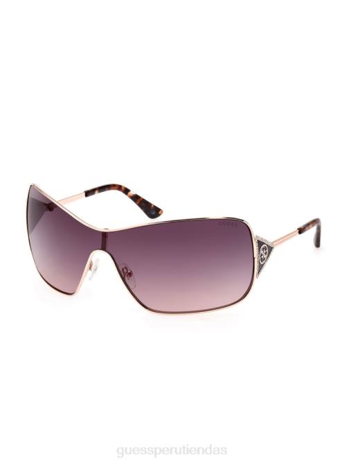 GUESS gafas de sol con escudo metálico y logo quattro g mujer 0P8X3674 Oro blanco accesorio