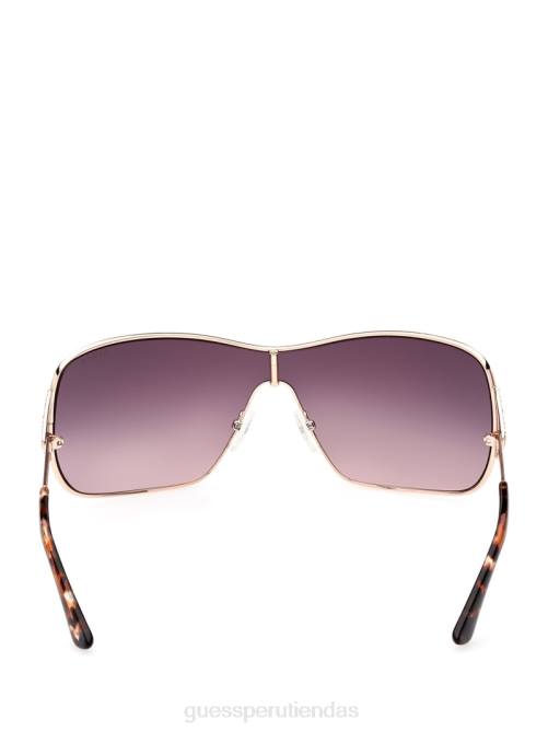 GUESS gafas de sol con escudo metálico y logo quattro g mujer 0P8X3674 Oro blanco accesorio