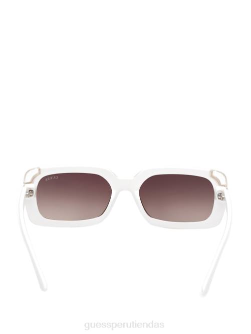GUESS gafas de sol con logo cuadrado mujer 0P8X3685 blanco accesorio