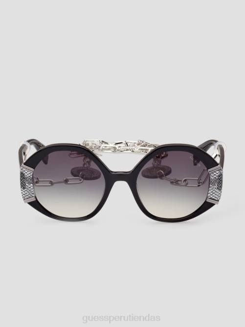 GUESS gafas de sol con montura geométrica metalizada mujer 0P8X3670 plata accesorio