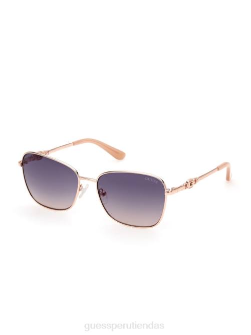 GUESS gafas de sol con ribete metálico en color mariposa mujer 0P8X3663 oro rosa brillante/degradado accesorio