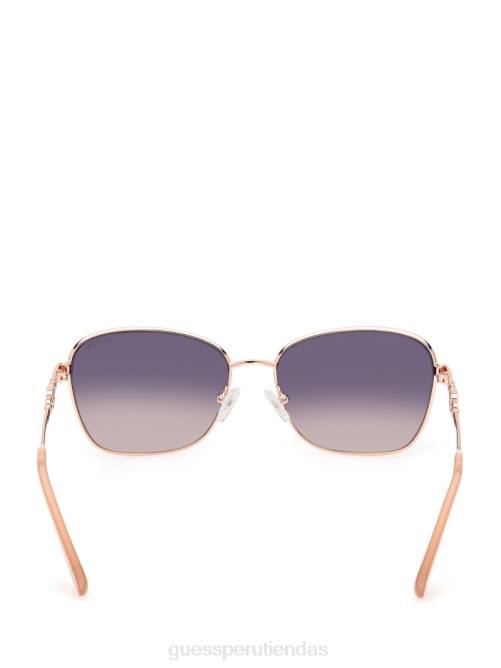 GUESS gafas de sol con ribete metálico en color mariposa mujer 0P8X3663 oro rosa brillante/degradado accesorio