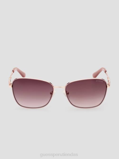 GUESS gafas de sol con ribete metálico en color mariposa mujer 0P8X3754 rojo accesorio