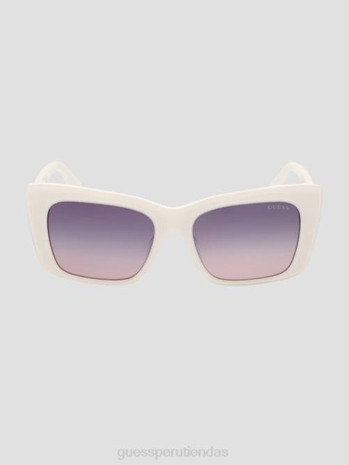 GUESS gafas de sol cuadradas con logo estampado mujer 0P8X3651 21b-blanco accesorio